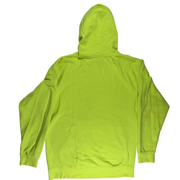 Playboy Hoodie Men’s Medium Neon Yellow Embroidered Logo Pullover Sweatshirt - Picture 2 of 6